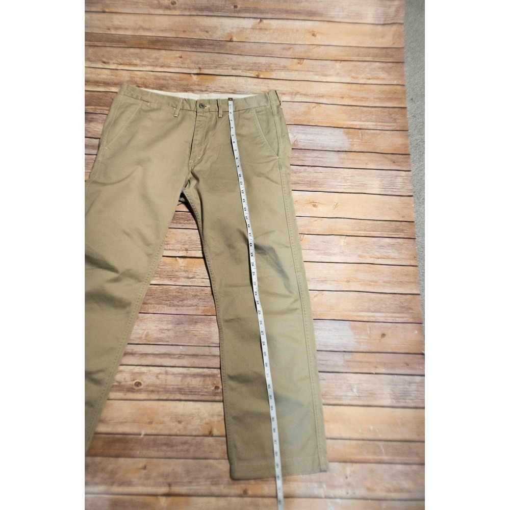 Momotaro Jeans Mens Khaki Chino Trousers Made in Okayama Japan GTB Stripes Tan - Picture 15 of 16